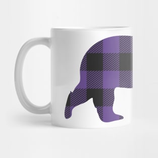 Purple Gay Bear Buffalo Plaid Check Bear | BearlyBrand Mug